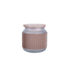 Factory Price 7oz Empty Amber Glass Container Glass Candle Holder with Customized Bamboo Lid