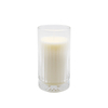 Customizable Scented Candle with White Glass Candle Holder Pillar Candle