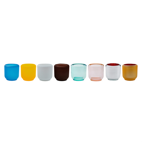 Empty Amber Round Glass Candle Jar Candle Holders with Wooden Lid
