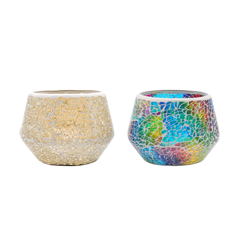 High Quality Colorful Glass Mosaic Candle Holder