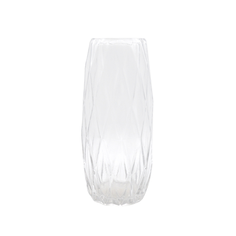 Colorful Unique Triangular Rose Vase Modern Glass Thin Tall Vase