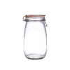 HomArtist Glass Jars with Airtight Wooden Lid ,Glass Canisters with Clamp Lids,Glass Food Storage Jars for Flour, Sugar, Rice, Cereal, Best for Canning, Kitchen & Pantry Storage