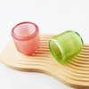 Customized Color Printed Egg Shaped Glass Votive Candle Holder