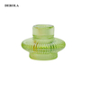 Cylinder Shape Gold Metal Color Candle Cup Glass Jar Custom Candy Holder for Candle Making