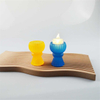 Home Gift Bowl Shape Glass Candle Holder with Wooden Lid