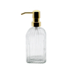 DEROLA Glass Soap Dispenser with Rust Proof Metal Pump