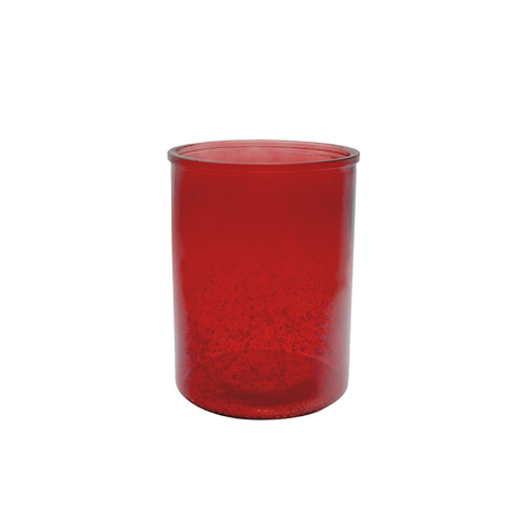 DEROLA Cylinder Sprayed Ruby Color Vase