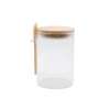 DEROLA Airtight Glass Jars with Bamboo Lids & Spoons, Borosilicate Glass Jars Containers, Clear Food Storage Canister for Cookie, Candy, Coffee, Sugar, Matcha Tea, Flour