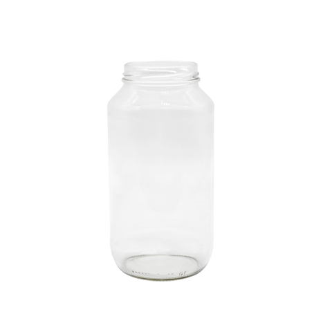 Customized Logo Round Clear Food Storage Glass Mason Jar with Lid-DRL237007
