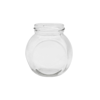 Wholesale Food Storage Container Round Glass Storage Candy Jar with Top Cover-DRL237028