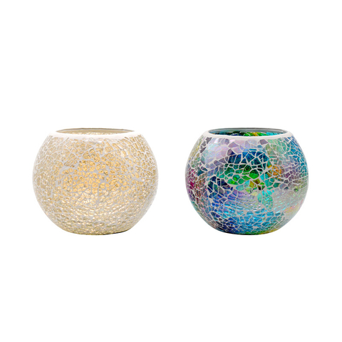 DIY Glass Mosaic Candle Jar Candle Holders