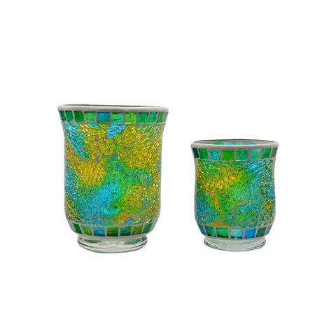 Factory Hot Selling Unique Turkish Handmade Glass Mosaic Candle Holder for Home Decoration and Wedding