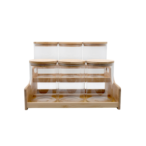 High Borosilicate Kitchenware Glass Jar Manufacturer with Bamboo/Wooden/Cork Lids-DRL233004