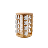 16PCS High Borosilicate Glass Jar with Metal Lid And Wooden Rack