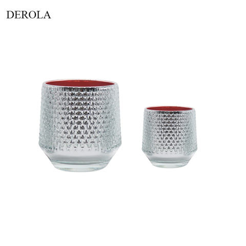 Wholesale Home Decor Pink Scented Candle Vessel Glass Candle Jars Holders