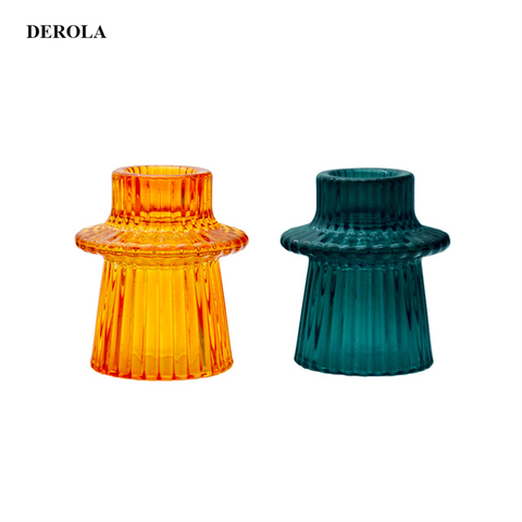 Custom Different Matte Colored Round Glass Candle Jars Holder