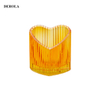 Popular Customized Cylinder Glass Candle Jar Holder with Bamboo Lid