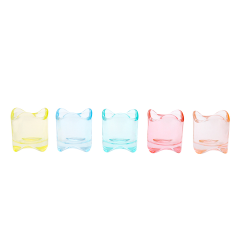 Luxury Rainbow Color Votive Candle Holders with Lid Candle Jars Iridescent for Home Garden Wedding Decoration