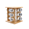 Countertop 12 Glass Food Storage Jar with Bamboo Spice Rack-DRL233007