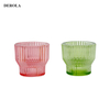 Custom Luxury Glass Candle Jar Painted Candle Holder