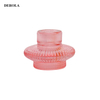 Cylinder Shape Gold Metal Color Candle Cup Glass Jar Custom Candy Holder for Candle Making