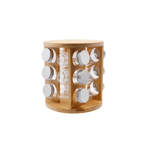 12 PCS High Borosilicate Glass Jar with Metal Lid And Wooden Rack