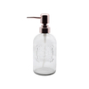 DEROLA Clear Glass Soap Dispenser with Rustproof Pump