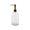 DEROLA Glass Soap Dispenser with Golden Pump