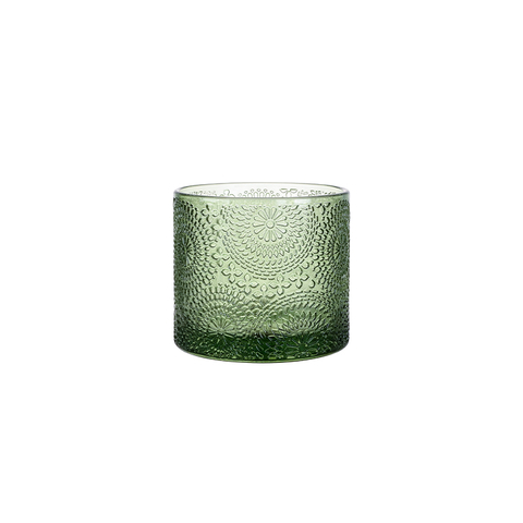 Hot Selling Transparent Multicolor Roman Pattern Scented Candle Glass Candle Holder