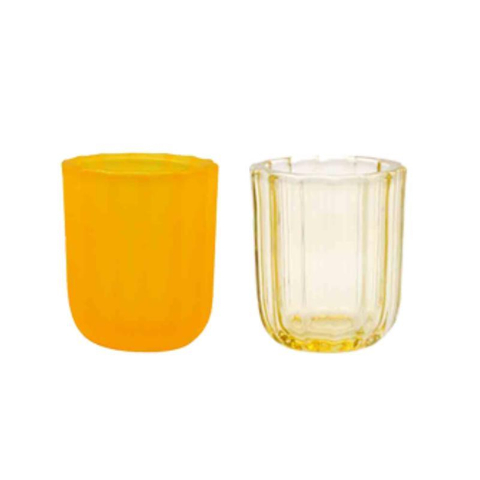Wholesale Custom Beach Style Home Decorative Frosted Glass Candle Holders