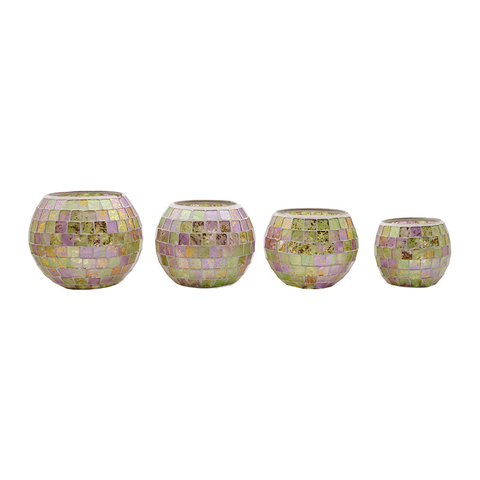 Derola Mosaic Glass Tealight Candle Holder for Home Decor