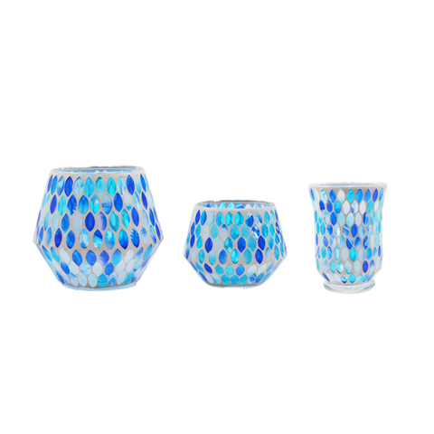 Derola Mosaic Glass Tealight Candle Holder Supplier for Home Decor