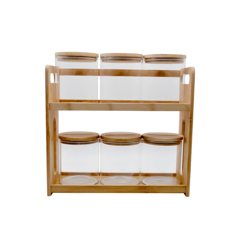 Airtight Coffee Storage Borosilicate Glass Canister Glass Jar in Set-DRL233003