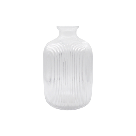 Mouth Blown Glass Products -Cane Wrapped Glass Flower Vase for Home Decor Glassware
