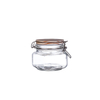 Glass Food Storage Jars with Airtight Lids, Clear Airtight Canister with Bamboo Clamp Lid