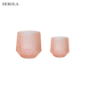 Wholesale Home Decor Pink Scented Candle Vessel Glass Candle Jars Holders