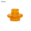 Cylinder Shape Gold Metal Color Candle Cup Glass Jar Custom Candy Holder for Candle Making