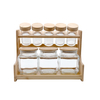 8PCS Set Borosilicate Glass Storage Jar with Rack for Spice and Food-DRL233014