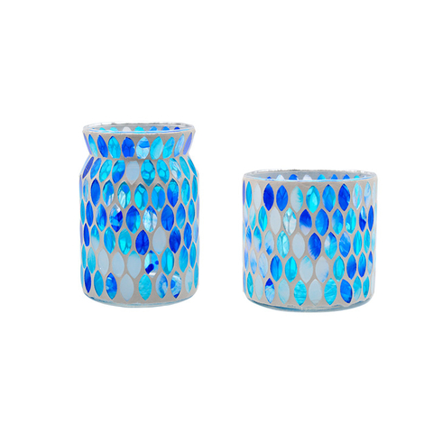 Handmade Mosaic Glass Candle Holders Votive Tealight Holder