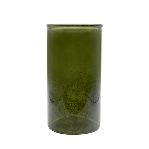 DEROLA Large Translucent Dark Green Vase