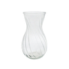 DEROLA Vintage Twisted Clear Glass Flower Vase