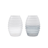 DEROLA Ribbed Beehive Clear Glass Vase