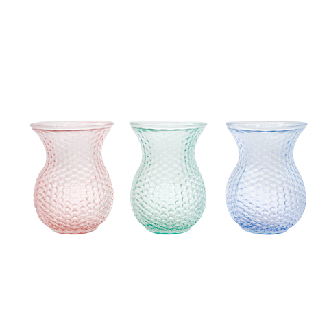 DEROLA Dercorative Glass Vase with 3packs