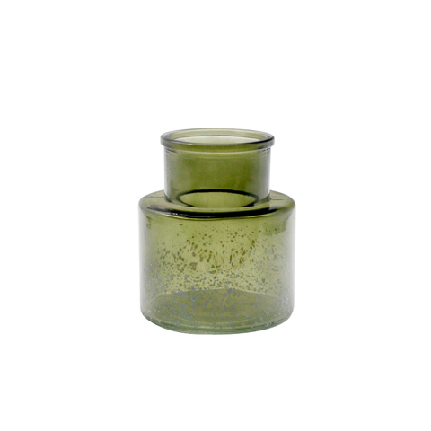 DEROLA Vintage Green Glass Vase