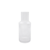 DEROLA Clear Ribbed Glass Vase with Wide Mouth